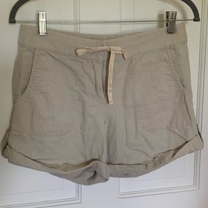 J crew size 2 khaki linen shorts